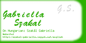 gabriella szakal business card