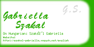 gabriella szakal business card
